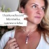 privesek andilek z mineralu bila snurka