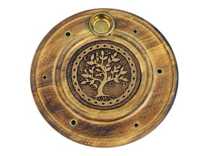 Stojánek na vonné tyčinky a kužely Strom života, 10 cm