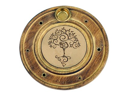 Stojánek na vonné tyčinky a kužely Strom jóga, 10 cm