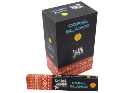 Tribal Soul Vonné tyčinky White Copal (Bílý kopál), 15 g – svěže pryskyřičná očistná vůně bílého kopálu | Andivo