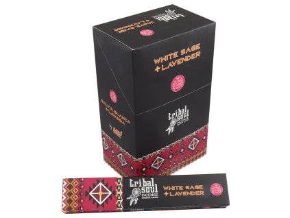 Tribal Soul Vonné tyčinky White Sage & Lavender (Bílá šalvěj a levandule), 15 g – očistná bylinná vůně s jemným květinovým tónem | Andivo