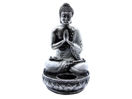 Ancient Wisdom Svícen na čajovou svíčku Buddha bílý, 22 x 12,5 x 11 cm 1