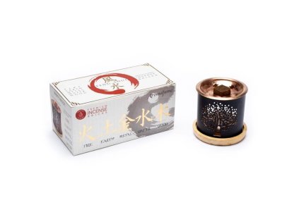 Aromafume Kadidelnice pro vonné cihličky Feng Shui Tree of Life + sada vonných cihliček 15 ks