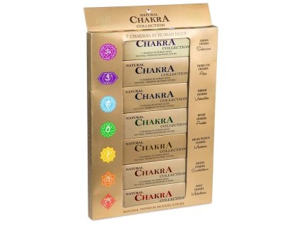 Mani Bhadra Vonné tyčinky 7 Chakra collection (Dárková sada), 7 x 15 g