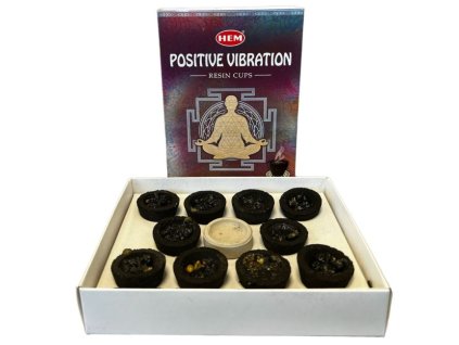 HEM Vonná pryskyřice pro vykuřování Positive Vibration (pohárky), 10 ks