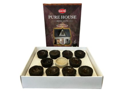 HEM Vonná pryskyřice pro vykuřování Pure House (pohárky), 10 ks
