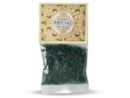 Goloka Vonná pryskyřice pro vykuřování White Sage, 30 g.
