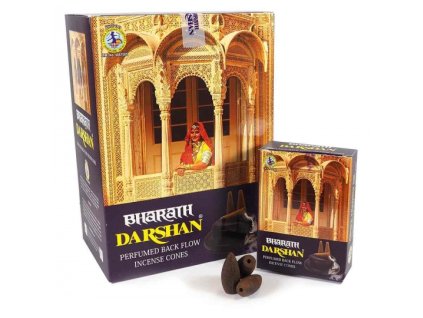 Darshan Vonné kužely Tekoucí dým Bharath,10 ks