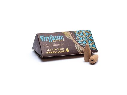 Song of India Vonné kužely Organic Tekoucí dým Nag Champa, 12 ks