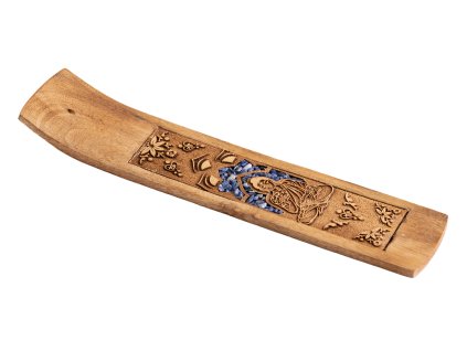 Berk Stojánek na vonné tyčinky Buddha s krystaly Sodalitu, 26 x 5 cm