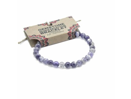 Ancient Wisdom Náramek s drahými kameny pro manifestaci Klid Ametyst 1