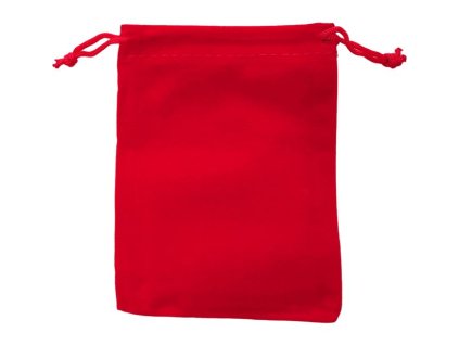 Mani Bhadra Sametový sáček na šperky červený (9,5 x 12 cm)