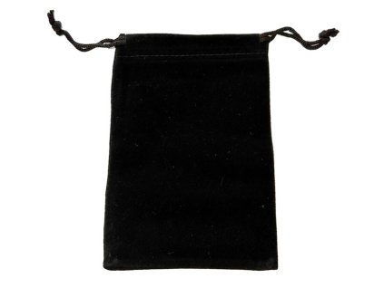 Mani Bhadra Sametový sáček na šperky černý (9,5 x 12 cm)