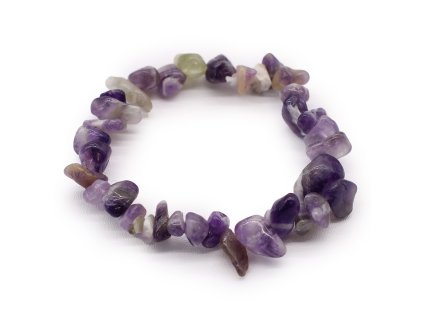 Ancient Wisdom Náramek s drahými kameny Ametyst