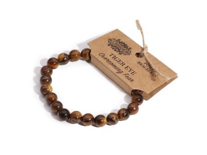 Ancient Wisdom Energetický náramek s drahými kameny Tygří oko, Ø korálků 8 mm