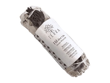 TERRA Svazek pro vykuřování White sage a Hibiscus (Šalvěj bílá a ibišek), 10 cm, 20 30 g.