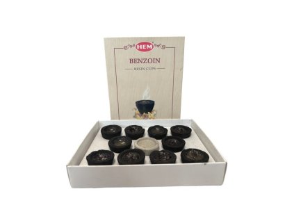 HEM Vonná pryskyřice pro vykuřování Benzoin (pohárky), 10 ks