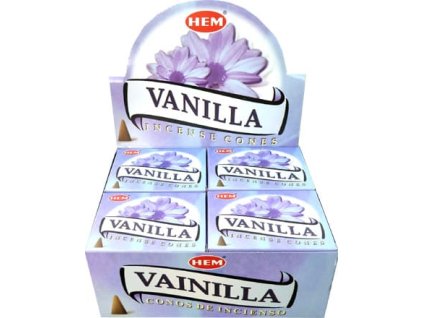 HEM Vonné kužely Vanilla (vanilka), 10 ks