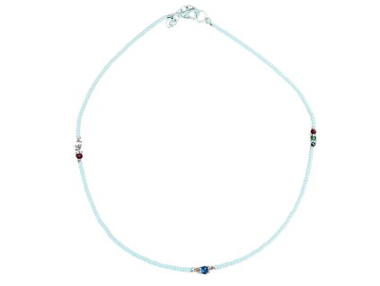 Ancient Wisdom Nepálský Náhrdelník z drahých kamenů Perla a broušené korálky, 47 x 0,2 cm