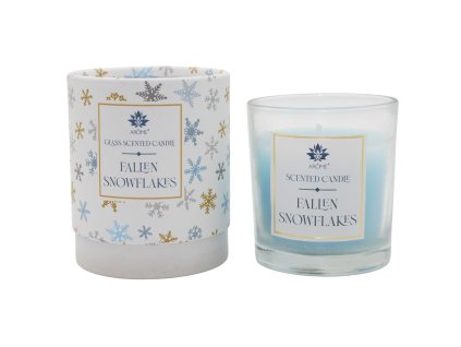ARÔME Vonná svíčka Fallen Snowflakes – zimní vůně v dárkové tubě, 120 g | Andivo