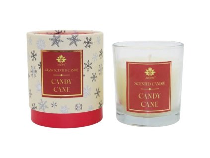 ARÔME Vonná svíčka Candy Cane – sladká vánoční vůně v dárkové tubě, 120 g | Andivo