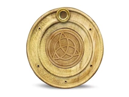 Mani Bhadra Stojánek na vonné tyčinky a kužely Triquetra (Keltský uzel), 10 cm | Andivo.cz