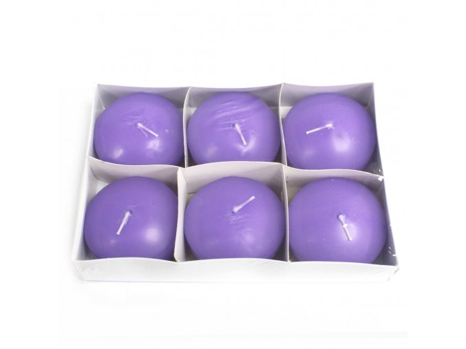Plovoucí svíčky fialové, 7 x 3,5 cm 6 ks 2