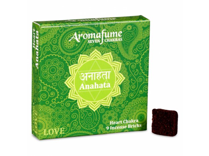 Aromafume vonné cihličky 7 Čaker Anahata, 9 ks