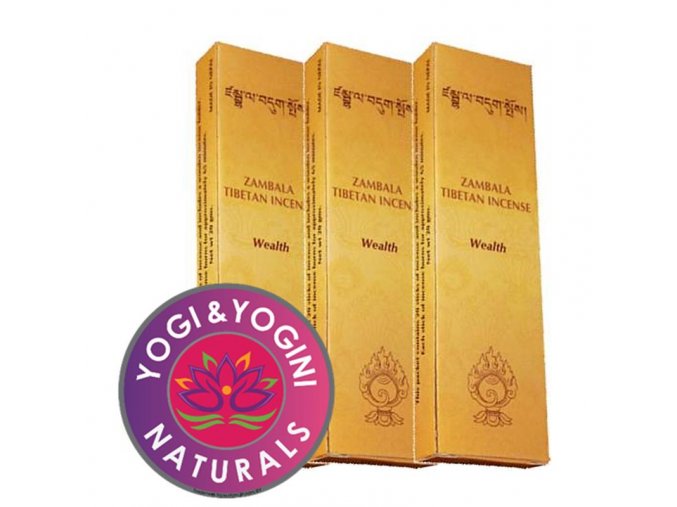 Vonné tyčinky Tibetan Zambala Wealth Bohatství, 20 g