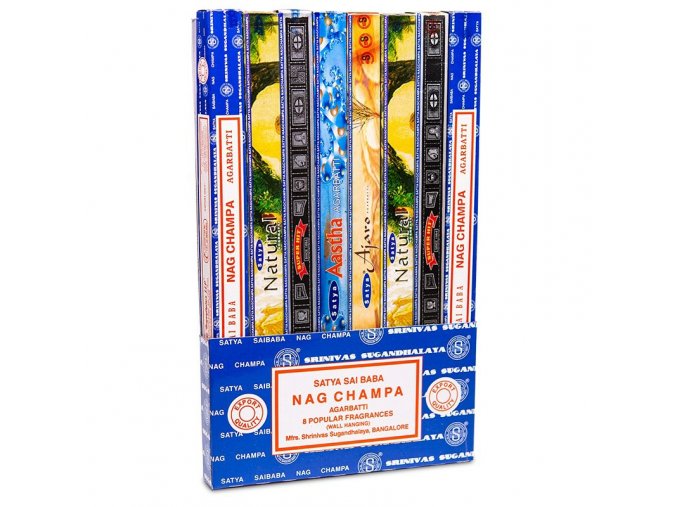 Vonné tyčinky Satya Nag Champa Collection Dárková sada, 8 x 10 g.