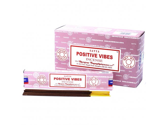 Vonné tyčinky Shrinivas Satya Pozitivní Vibrace, 15 g