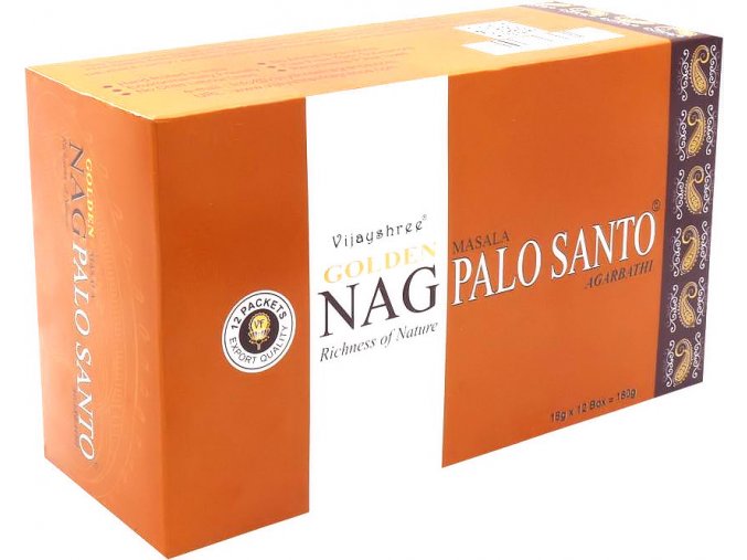 Vijayshree Vonné tyčinky Golden Nag Palo Santo, 15 g