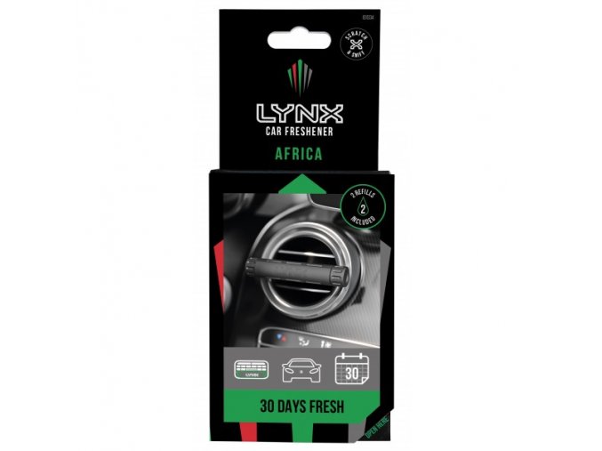 Osvěžovač vzduchu Lynx Refillable Aluminium Vent Africa, 90 g