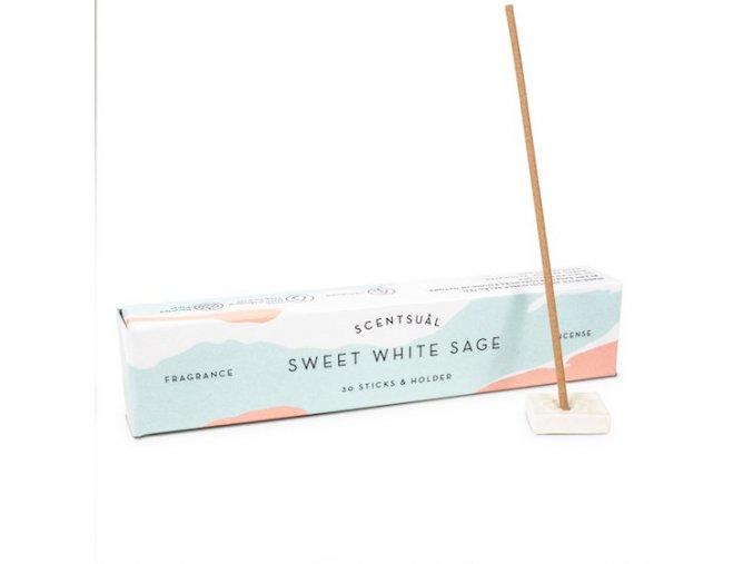 Vonné tyčinky Nippon Kodo Scentsual Sweet White Sage, 30 ks