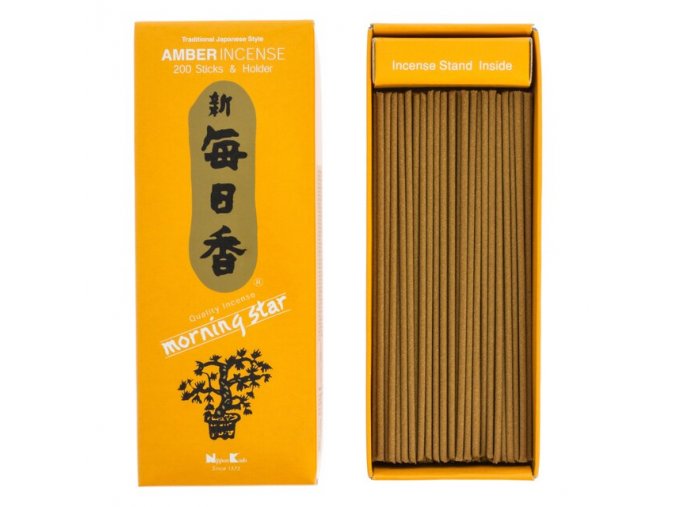 Nippon Kodo Morning Star Amber Vonné tyčinky, BOX 200 ks
