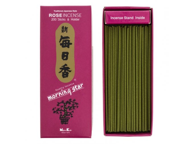 Nippon Kodo Morning Star Rose Růže Vonné tyčinky, BOX 200 ks
