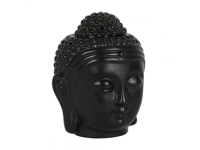 Mani Bhadra Aroma lampa Hlava Buddhy černá, 14 x 9 x 9 cm