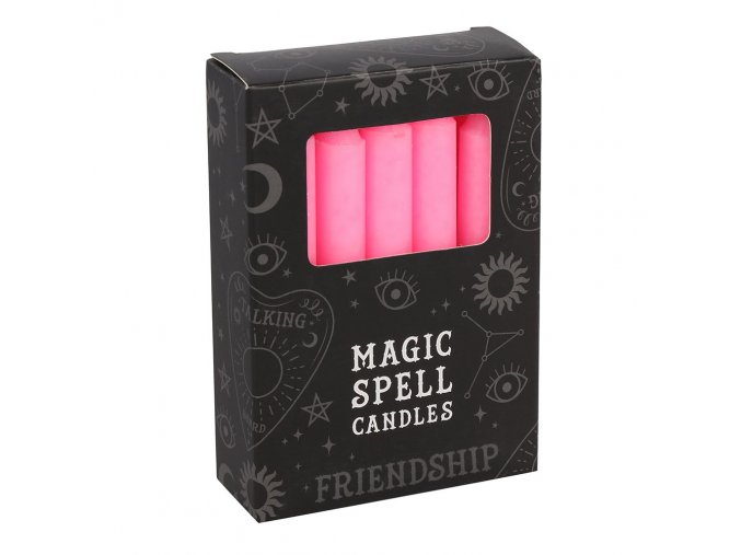 Magic Spell Candles Magické svíčky Friendship Růžová, 12 ks