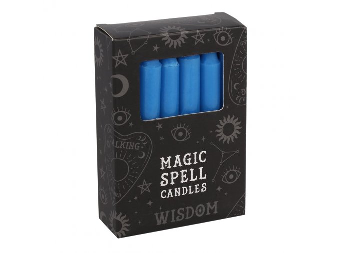 Magic Spell Candles Magické svíčky Wisdom Tmavě modrá, 12 ks