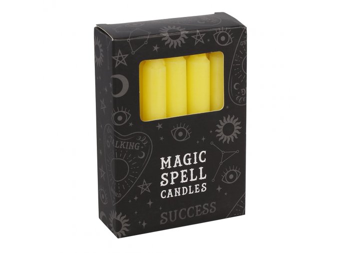 Magic Spell Candles Magické svíčky Success Žlutá, 12 ks