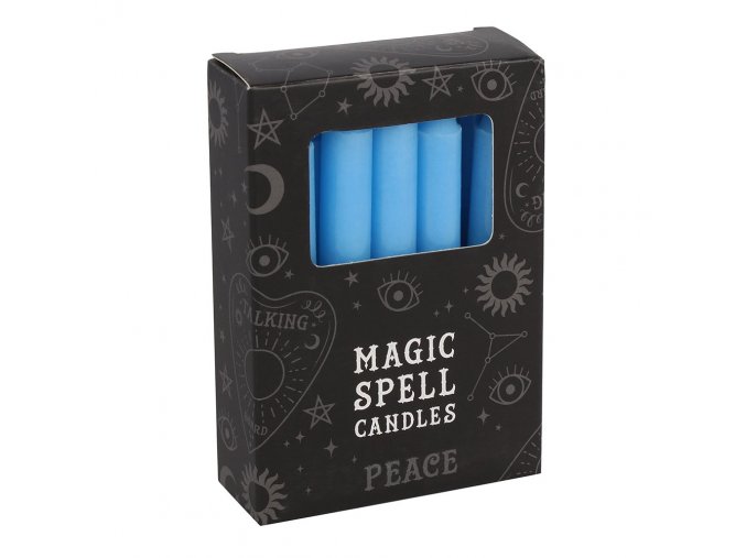 Magic Spell Candles Magické svíčky Peace Bledě modrá, 12 ks