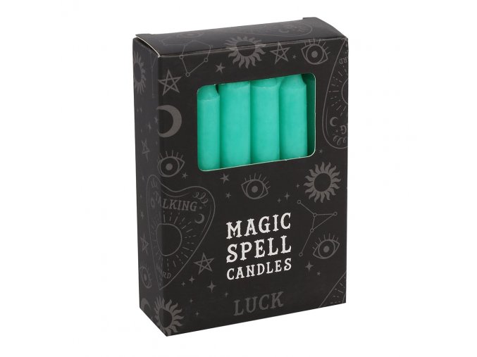 Magic Spell Candles Magické svíčky Luck Zelená, 12 ks