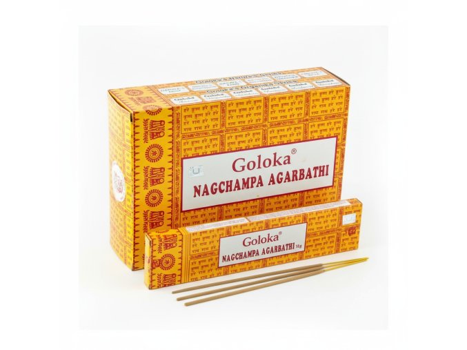 Goloka Nagchampa Agarbathi vonné tyčinky 16 g – produktová fotka, Andivo.cz