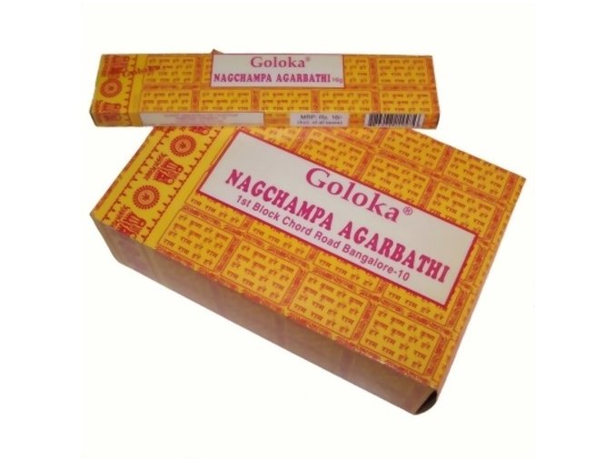 Goloka Nagchampa Agarbathi Vonné tyčinky, 16 g