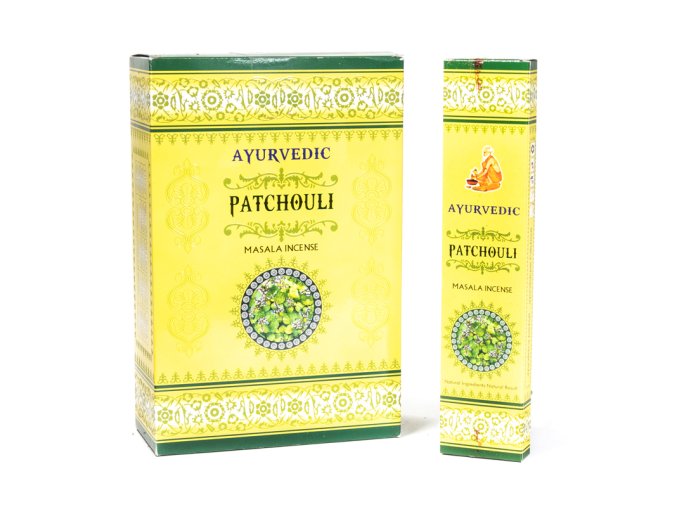 Ayurvedic Patchouli Vonné tyčinky, 15 ks