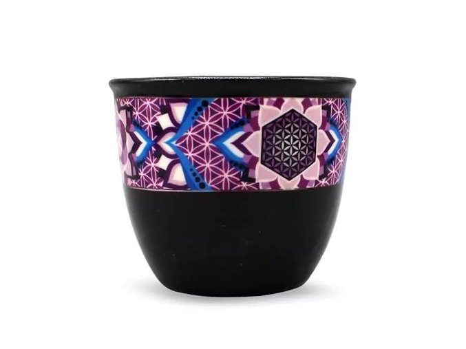 Mani Bhadra Kadidelnice Keramická miska pro vykuřování Flower of Life design