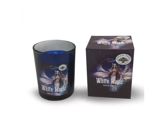 Green Tree Vonná svíčka ve skle White Magic, 210 g