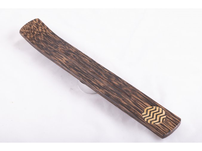 Mani Bhadra Stojánek na vonné tyčinky Vlny dřevěný, 26 x 3,5 cm