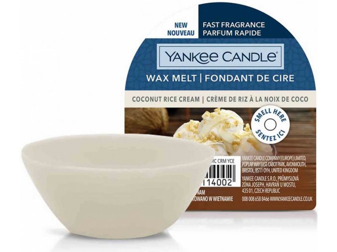Yankee Candle Vonný vosk Coconut Rice Cream (Krém s kokosovou rýží), 22 g
