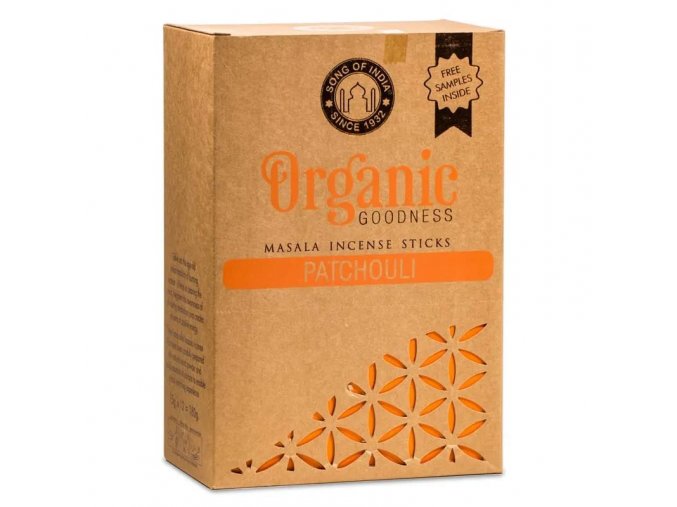 Song of India Vonné tyčinky Organic Masala Patchouli, 15 g.